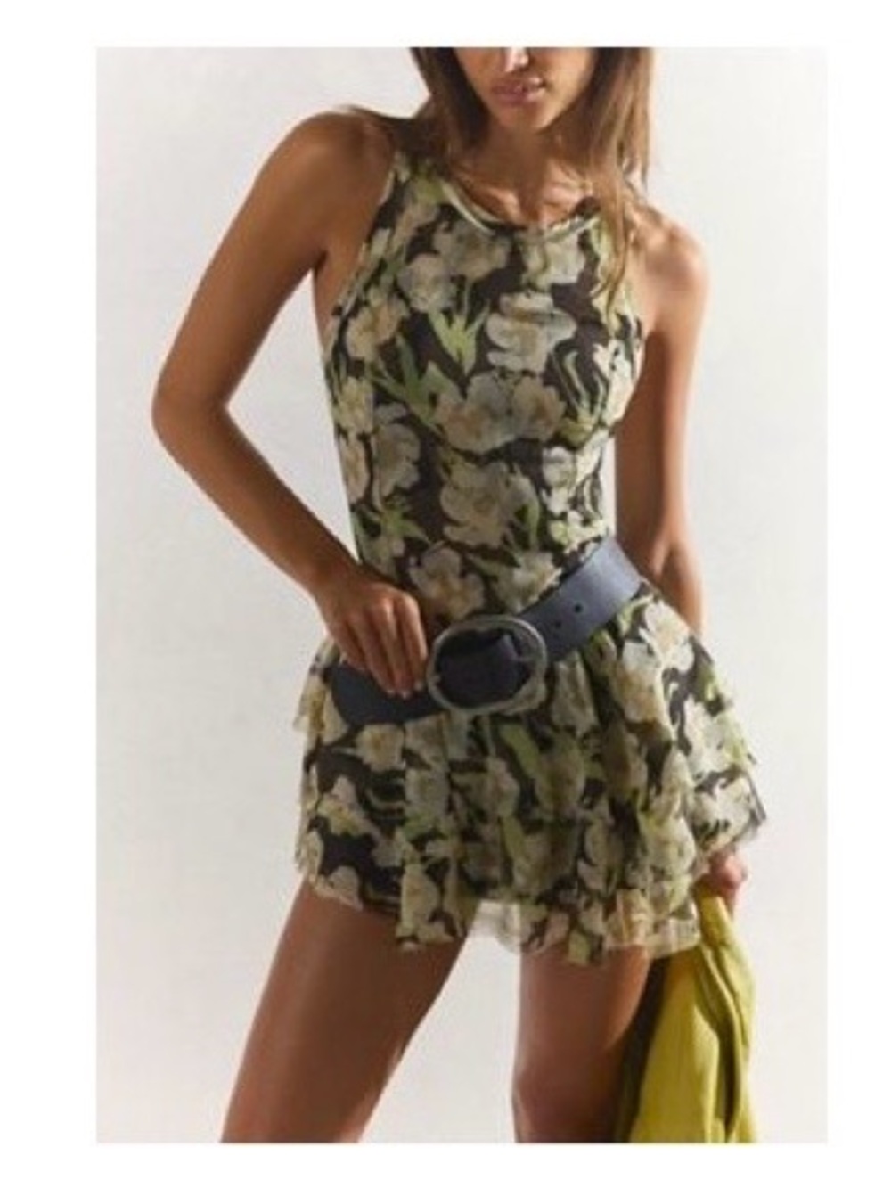 Free People Raven Printed Mini Dress